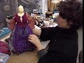 Kathy's puppet gets dressed